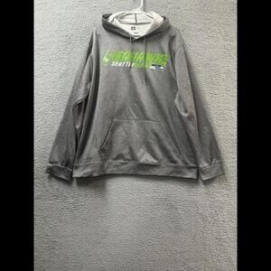 Seattle Seahawks Sweatshirt Mens XL Gray Fleece Football NFL Team Apparel Hoodie